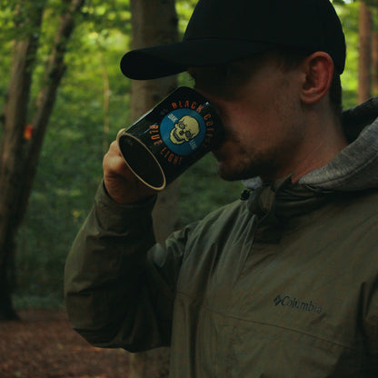 Black Coffee Blue Light Tasse